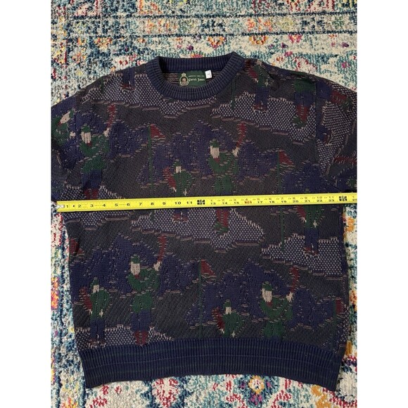 Vintage Patrick James Golfer Crewneck‎ Grandpa Sweater Size Large Made in USA - Picture 6 of 6